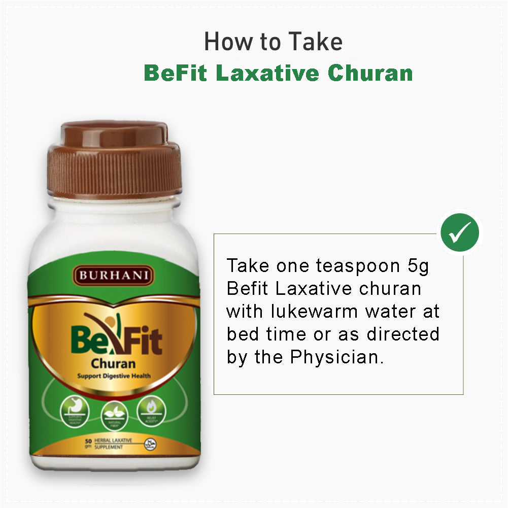 Burhani Befit Churan Constipation Relief Digestive Health Natural Laxative